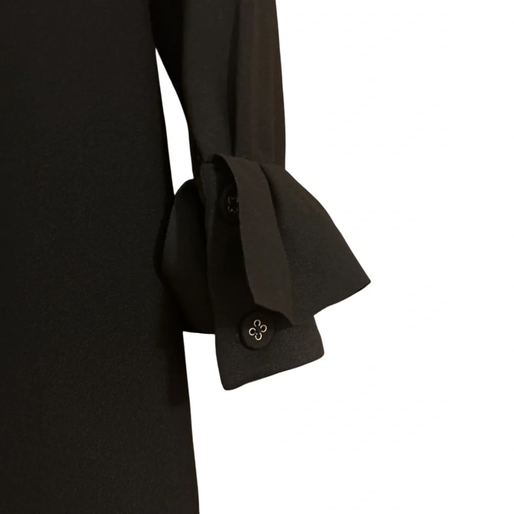 Banana Republic Ruffle-Cuff Button- Back Dress - Size 2P - Picture 8 of 14